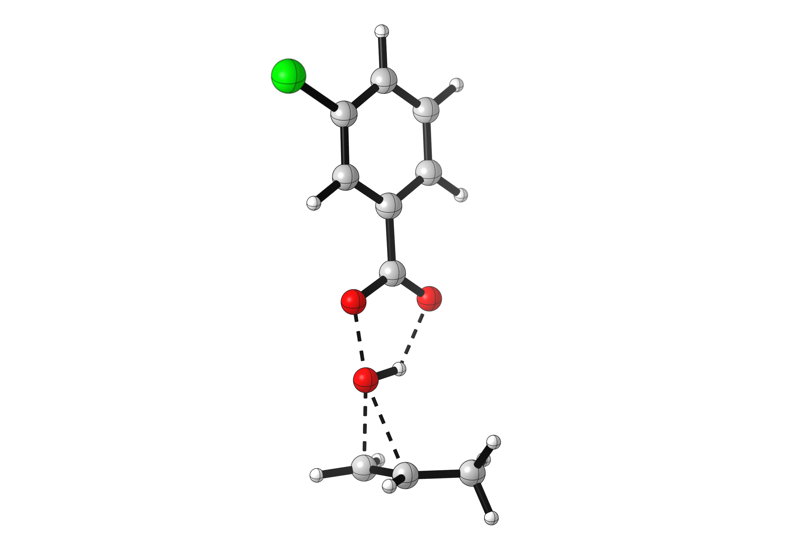 Transition structure for the epoxidation of propene by m-CPBA
